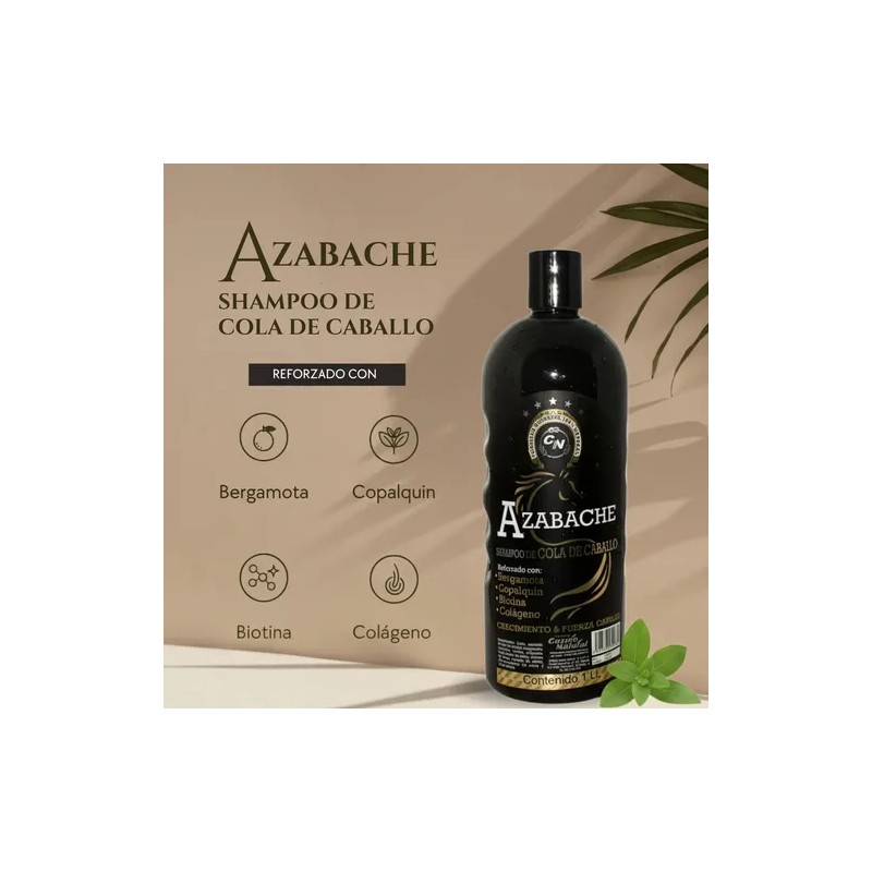 Shampoo Azabache Cola De Caballo Biotina Bergamota 2 Pack