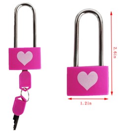 WANLIAN 2PCS Padlocks, 1.25 Inch Wide, 0.13 Inch Lock Bar Diameter, Long Handle Door Locks