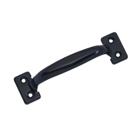 QCAA Door Pull, 6-1/2", Steel, Black Coated, 2 Pack, Made in Taiwan