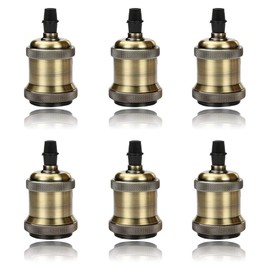 Wuudi 6 x Vintage Edison E27 Socket Ceiling Socket Pendant Light Adapter