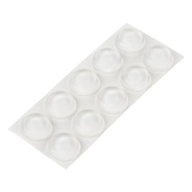 haggiy Elastikpuffer, Transparent, Selbstklebend, rund Ø 13 mm / Stärke 4 mm (20 Stück)