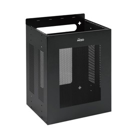 Tecmojo 4U Server Rack, Vertical/Horizontal Wall Mountable Rack with Vented Enclosure for 19 Inch IT Equipment, Cable Modems, Telecom, A/V,Black