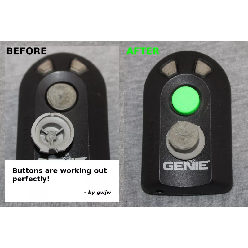 Genie Hard Plastic Button for Genie IntelliCode Garage Door Remote