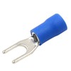 Baomain Insulated Fork Spade Wire Connector Electrical Crimp Terminal 14-16AWG(1.5-2.5
