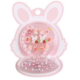 Walks Japan Cute Kids Nail Stickers, Removable, Nail Tips, For Kids, Stylish, Girls, Gift Set