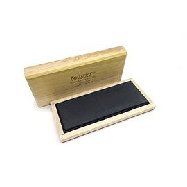 Genuine Surgical Black (Ultra FIne) Arkansas Novaculite Knife Sharpening Bench Stone in Wood Box 8” x 3” x 1/2” (Surgical Black (Ultra Fine))