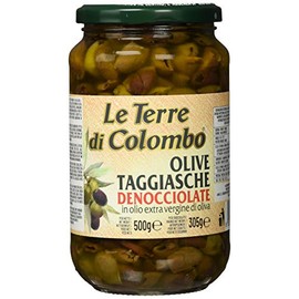 Le Terre di Colombo - Olive Taggiasca Denocciolate - in Olio d'Oliva Extra Vergine (36%) - 500 g