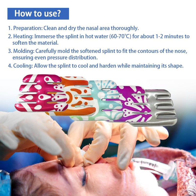 Thermoplastic External Nasal Splints - Nose Brace Fracture Support Protector