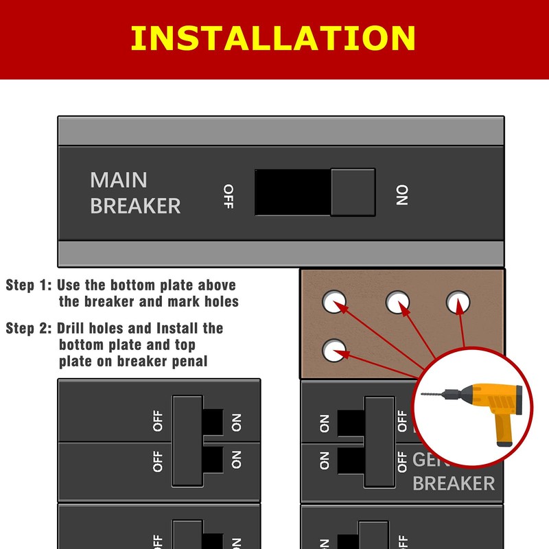Natupal Generator Interlock Kit Compatible with Square D QO HOM