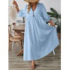 Celmia Cotton Dress for Women Summer Boho Puff Sleeve Linen