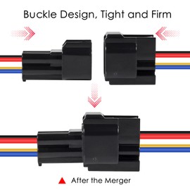6Pcs 4 Pin Waterproof Connector Electrical Wire Plug Car Auto 4 Way Male Female Quick Disconnect Harness Connectors Plug Socket for Car Truck Motorcycle Marine Boat and Other Wire Connection