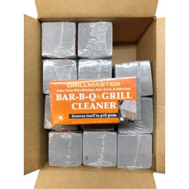 Grillmaster | BQ-12 | BBQ Cleaner Pumice Stone | Case of 12 | GrillBrick for Grill Cleaning | Medium Size | 5.75x2.75x2.75 inches (12)