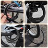 DONGFANGB 自転車 ワイヤーロック 4桁ダイヤル式 サドルロック 長65cm 耐カット ワイヤー 鍵不要 暗証番号変更可能