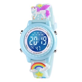 VAPCUFF Kids Gifts for Girls Age 3 4 5 6 7, Girls Watches for Kids Age 3-8 Fun Stocking Stuffers Toys for Toddlers Xmas Gift for 4 5 6 7 Year Old Girl and Kids Age 3-6 Kids Learning Toys - Blue