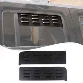 Lcojicep Car Rear Side Window Louvers Exterior Accessories Compatible with Hummer H3 2005-2009， Air Vent Scoop Shades Cover，Aluminum Alloy Window Vents Screens Cover