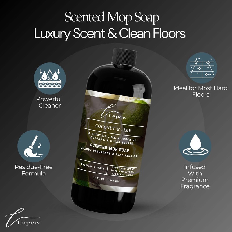 Lapew Coconut & Lime Scented Mop Soap Concentrate 36 oz
