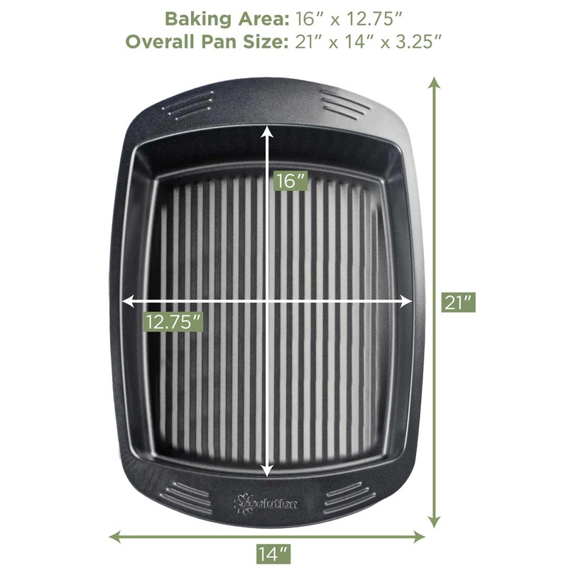 Ecolution Nonstick Roasting Pan, Carbon Steel with Premium Nonstick, Oven