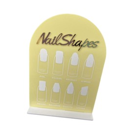 TENOL Nail Art Display Stand,Nails Colors Display Stand,Nail Art Tool,DIY,Showing Holder Nail Color Board Nails Tips Display Board, yellow