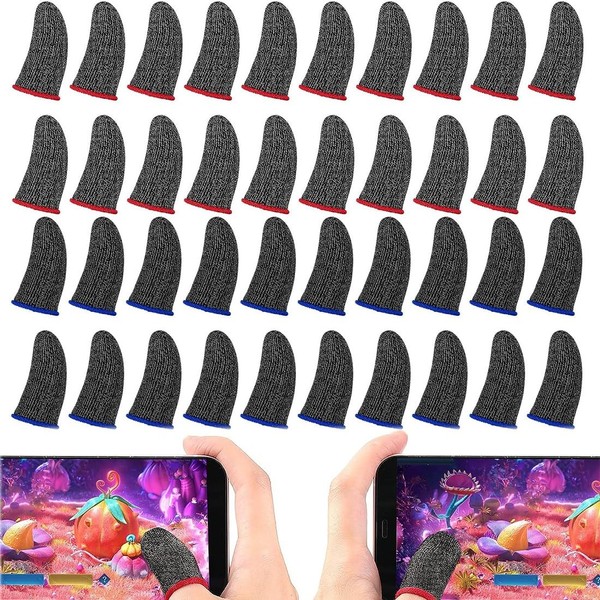 ZKGYUS PUBG Gaming Finger Sleeves, Mobile Phone Gaming Finger Sleeves, Flexible Breathable Gaming Finger Sleeves, Pack of 40