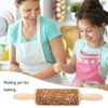 yueton 1 Pack Wooden Embossed Rolling Pins Engraved Embossing Rolling