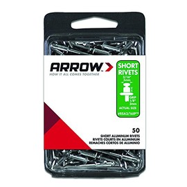 Arrow Fastener RSA3/16IP Short Aluminum 3/16-Inch Rivets, 50-Pack