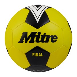 Mitre Final Recreational Football | Perfect for Kids | Football Gift, Fluo Yellow/Black, 5