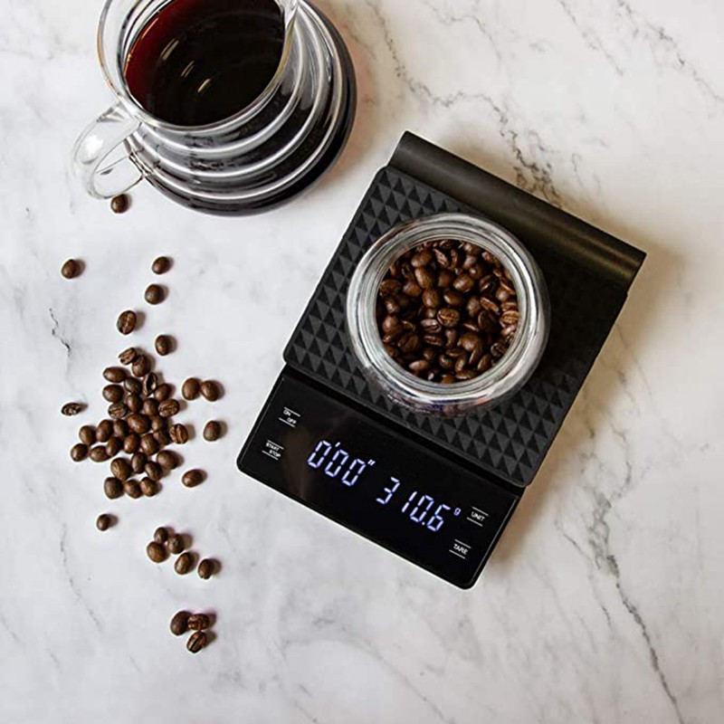 Electronic Coffee Scale Digital Kitchen Baking Scales with Timer LCD