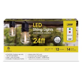 Feit Electric LED String Lights Amber 24 ft. 12 Lights