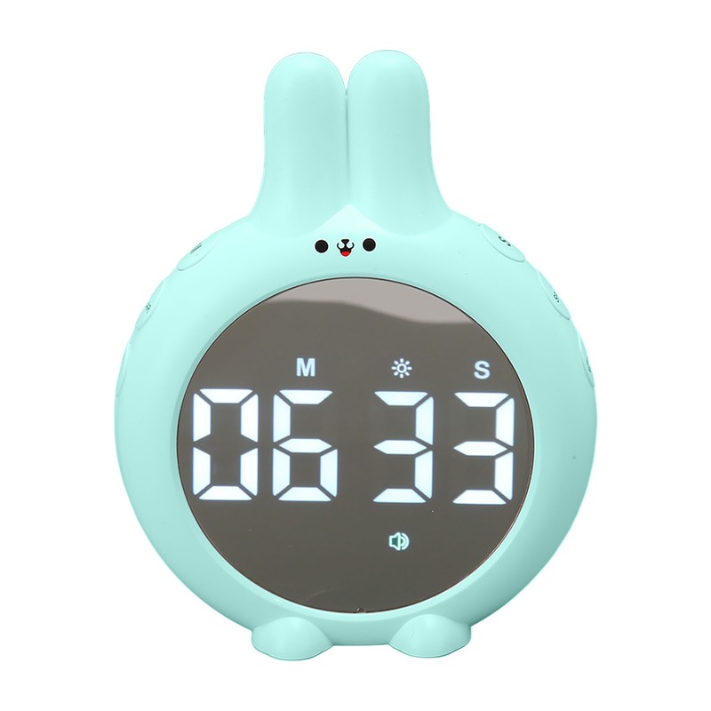 Kids Timer Night Light Cute Cartoon Rabbit Digital Countdown Timer