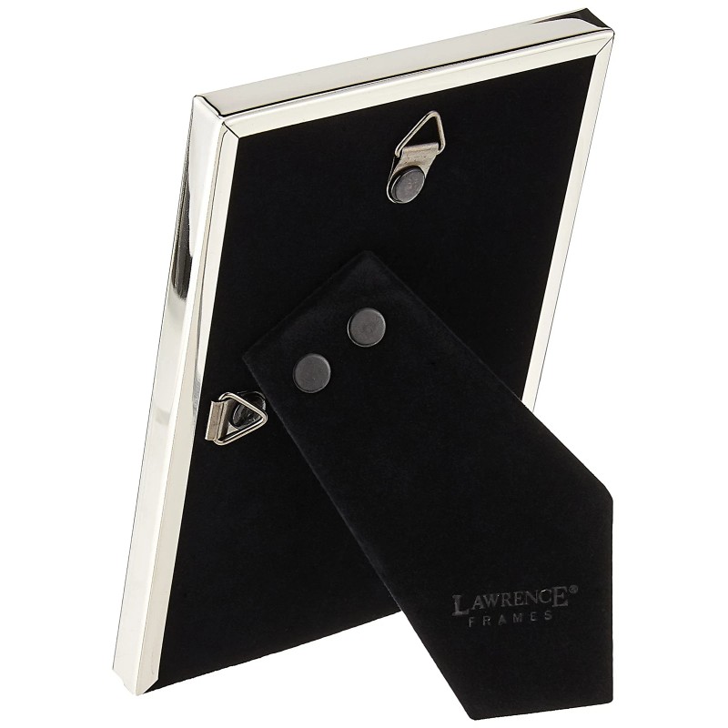 Lawrence Frames 4x6 Silver Picture Frame Elegant Polished Metal Frame