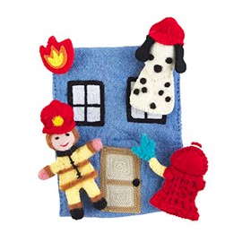 Mud Pie Firefighter Finger Puppets