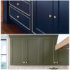 YEWLACA Brushed Brass Cabinet Knobs 1-5/16-Inch Diameter Dresser Drawer Pulls,