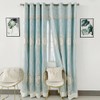 Amidoudou 1 Pair European Double Layer Curtains with Valances for