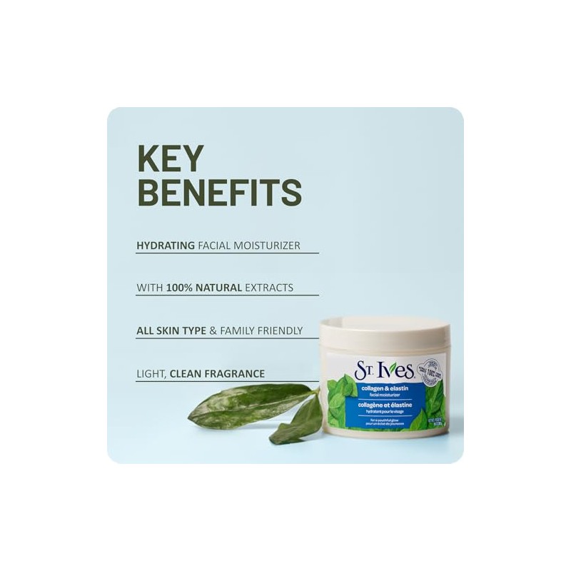 St. Ives Collagen and Elastin Facial Moisturizer For Renewing (Paraben