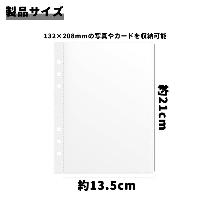 PAVIKE A5 A5 10 Clear Pockets, Binder Pockets, System Planner