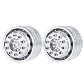 1/14 Trailer RC Lock Crawler Wheel Rim Aluminum Beadlock Wheel Hub for Tamiya Truck (2pcs)