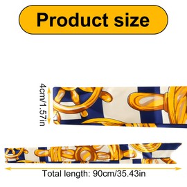 Thyonta 6 Pcs Neckerchief Scarf - Stylish Decorative Accessories Narrow Beveled Scarves for Ladies Universal in All Occasions Handbag Handle Wrap Gift Wrapping Ribbon (Multicolor)