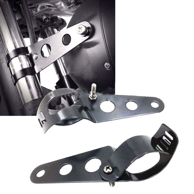 Mdurian Universal Motorcycle Headlight Mount Black Headlight Mount Holder Motorcycle