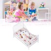 1:12 Scale Dollhouse Furniture Mini Bed Set Decorative Pillow Metal
