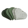 3 Set Page Corner HandMade HeartShaped Leather Bookmark Making Fabric