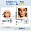 Ruacq Rechargeable Wall Mounted Makeup Mirror with Lights, Double Sided