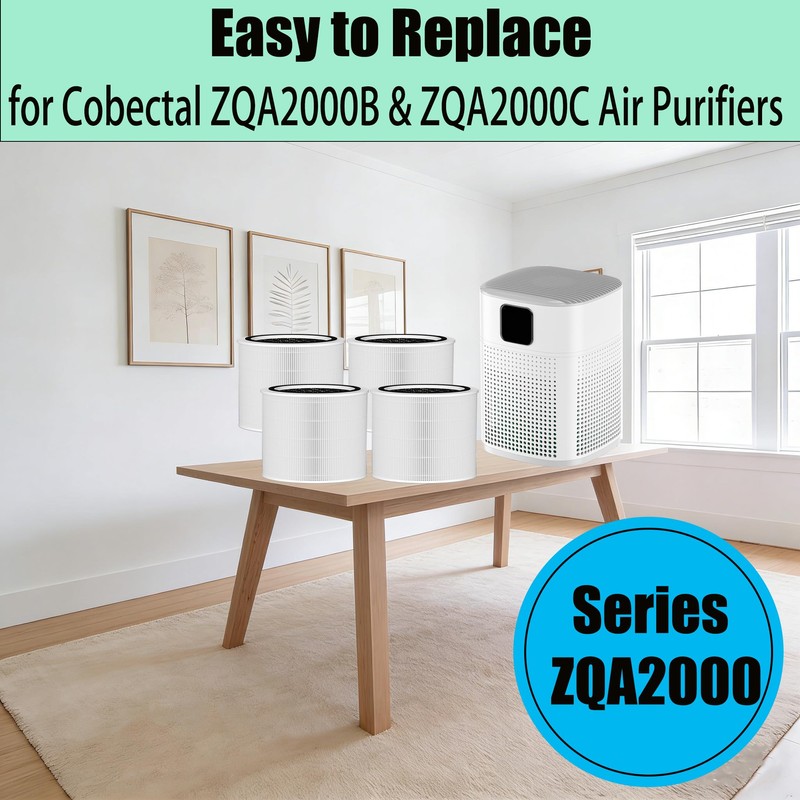 4 Pcs Filter Replace for Cobectal ZQA2000B & Oterbear ZQA2000C