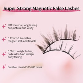 Mlen Diary Magnetic Eyelashes, Magnetic Lashes kit, Reusable False Eyelashes without Eyeliner, Upgraded 3D Dual Magnetic Eyelashes, Portable No Glue Eyelashes for Light Natural Makeup (01 Sunflower)