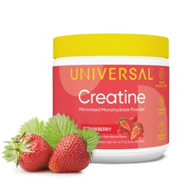 Universal U Creatine Monohydrate for Women - Flavored Creatine Powder, Female Strength, Energy, Lean Muscle Support and Recovery Supplement, No Bloat, No Bulk, 5g Per Serving, 30 Servings, Strawberry