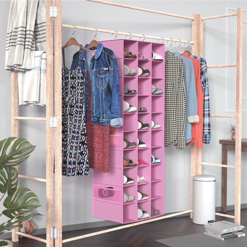 Libeder Hanging Closet Organizers 30 Section Shoe Shelves, Shoe Storage