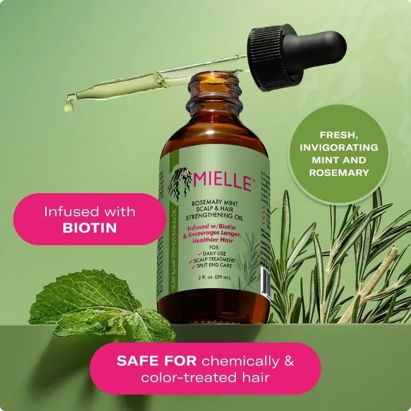 Aceite Capilar Mielle Organics Con Romero Y Menta, Puntas Ab