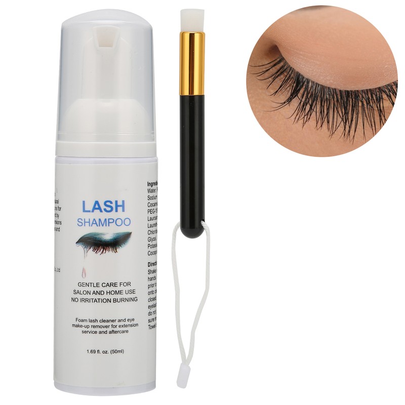 50ml Eyelash Shampoo Mild False Eyelash Grafting Extension Shampoo Cleaning