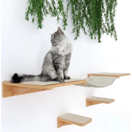 MIALAI Cat Hammock with Wall Mounted Climbing Shelves