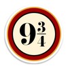 Platform 9 3/4 HP Wizard Train Sign Sticker Decal Notebook