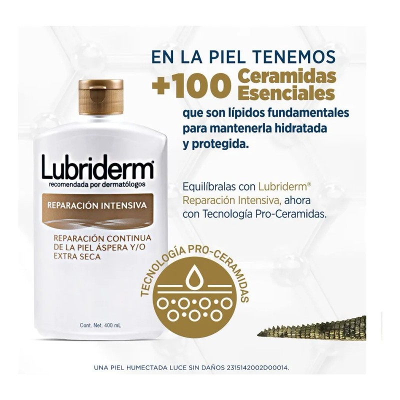 Crema Corporal Reparación Intensiva Día Noche 400ml Lubriderm